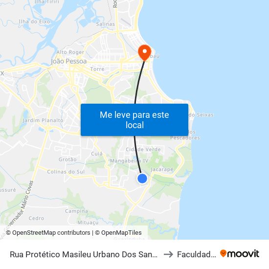 Rua Protético Masileu Urbano Dos Santos| Residencial Nice De Oliveira to Faculdade Estácio map