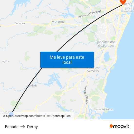 Escada to Derby map