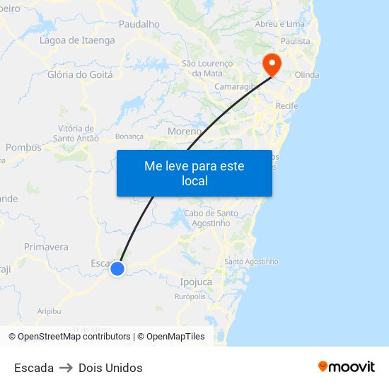 Escada to Dois Unidos map