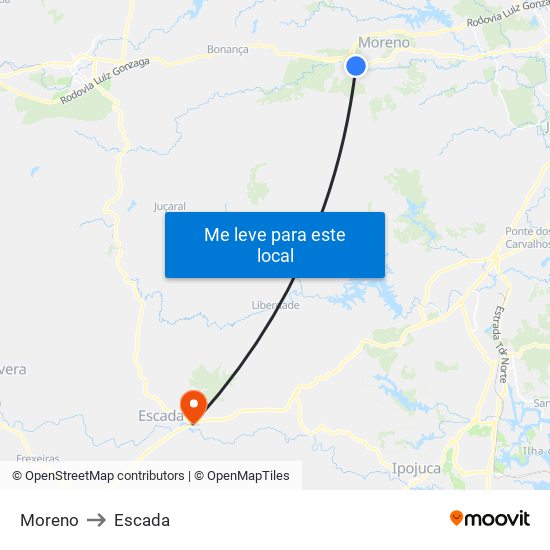 Moreno to Escada map