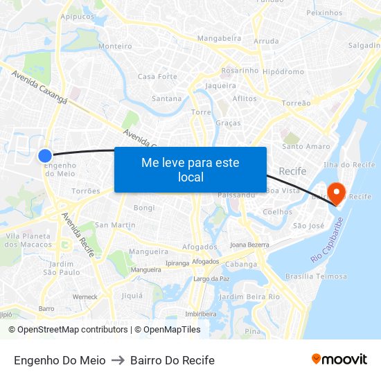 Engenho Do Meio to Bairro Do Recife map