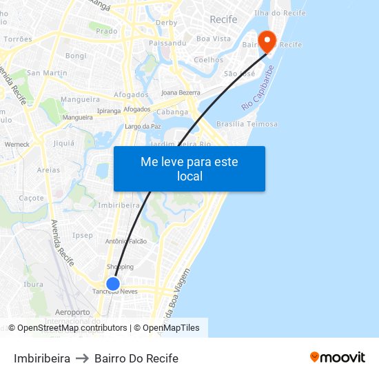 Imbiribeira to Bairro Do Recife map
