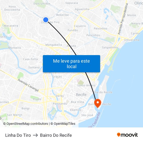 Linha Do Tiro to Bairro Do Recife map