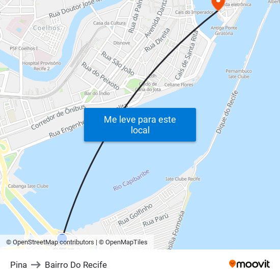 Pina to Bairro Do Recife map