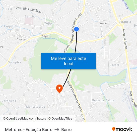 Metrorec - Estação Barro to Barro map