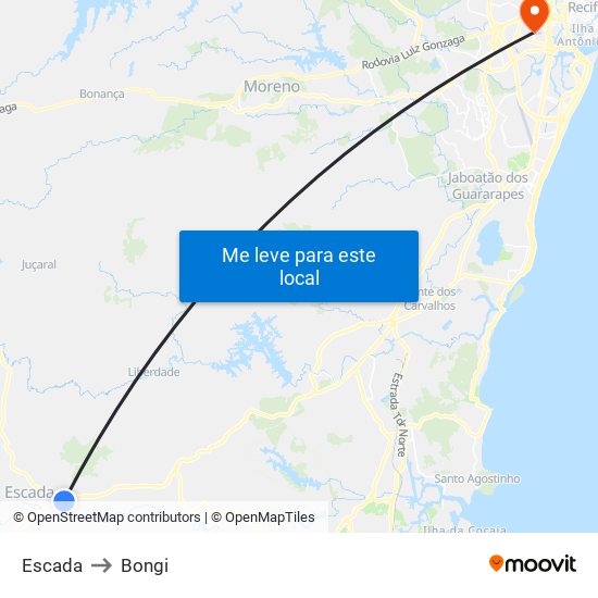 Escada to Bongi map