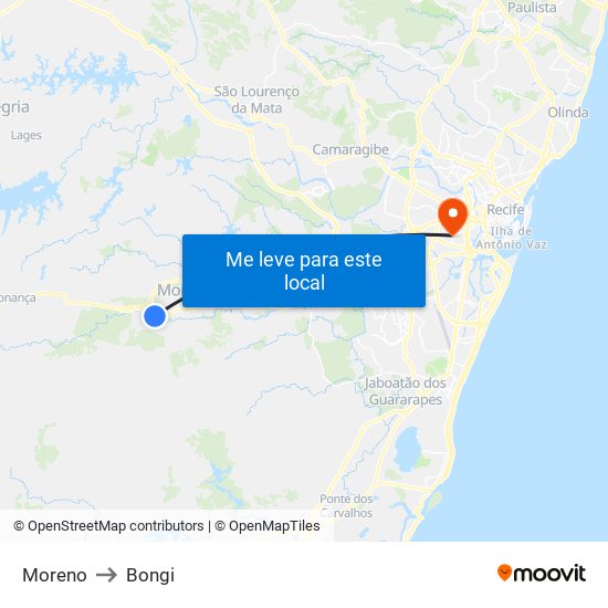 Moreno to Bongi map