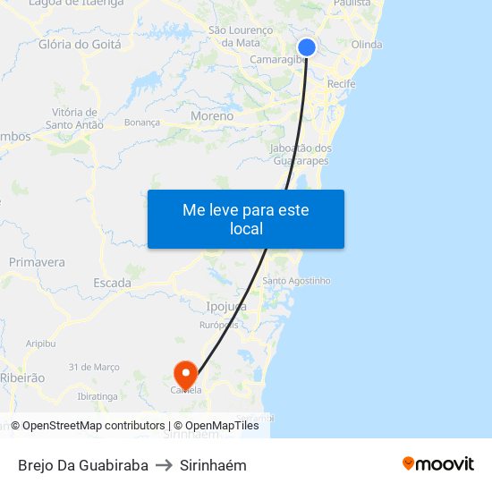 Brejo Da Guabiraba to Sirinhaém map