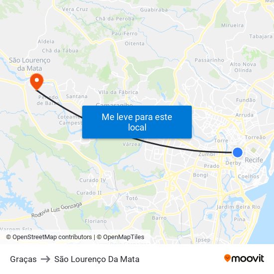 Graças to São Lourenço Da Mata map