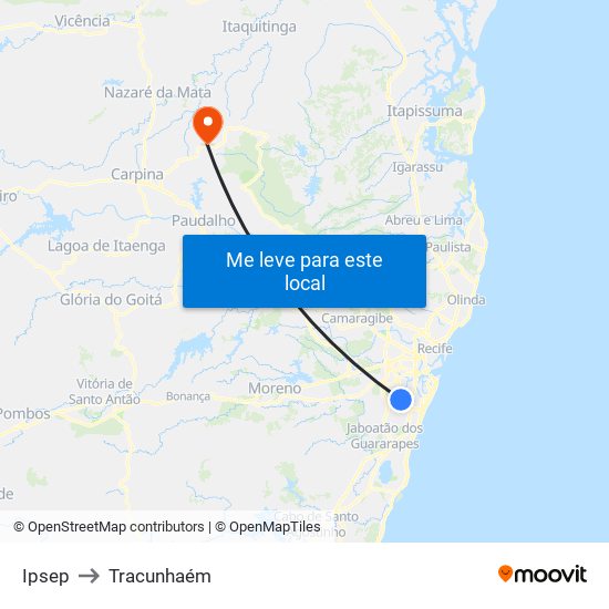Ipsep to Tracunhaém map