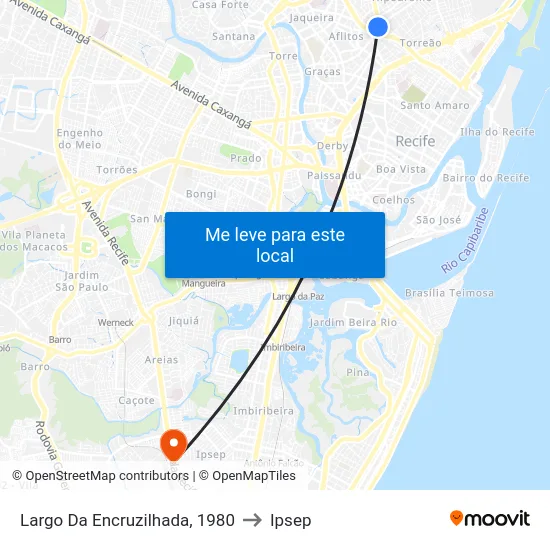Largo Da Encruzilhada, 1980 to Ipsep map