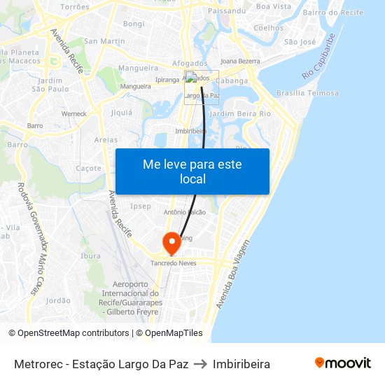 Metrorec - Estação Largo Da Paz to Imbiribeira map