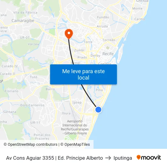 Av Cons Aguiar 3355 | Ed. Príncipe Alberto to Iputinga map