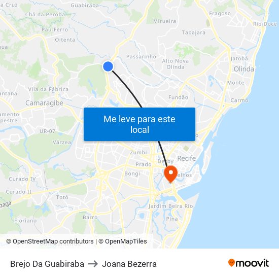 Brejo Da Guabiraba to Joana Bezerra map