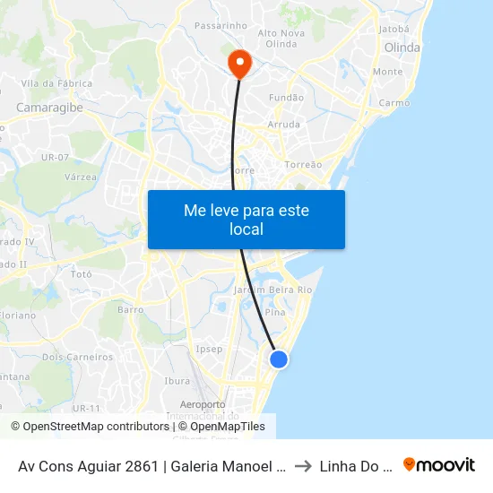 Av Cons Aguiar 2861 | Galeria Manoel Caetano to Linha Do Tiro map