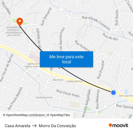 Casa Amarela to Morro Da Conceição map