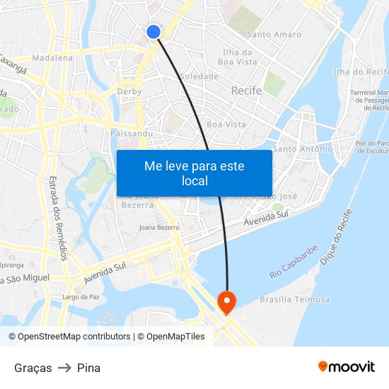 Graças to Pina map