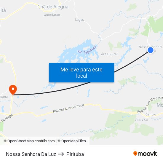 Nossa Senhora Da Luz to Pirituba map