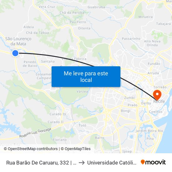 Rua Barão De Caruaru, 332 | Residencial Vila Da Mata to Universidade Católica De Pernambuco map