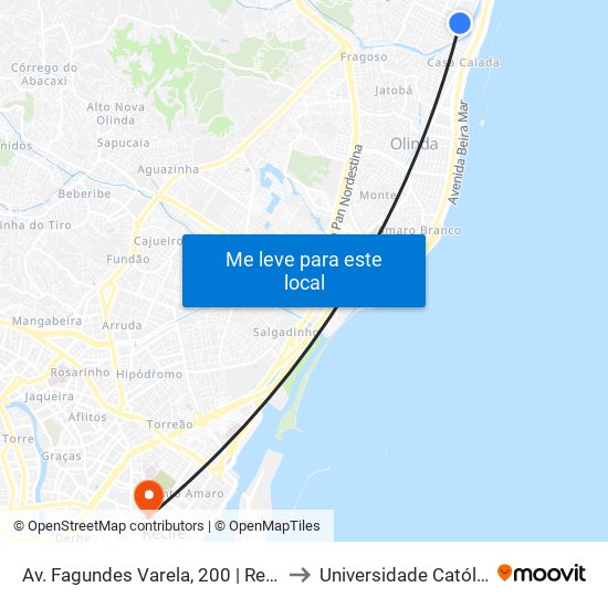 Av. Fagundes Varela, 200 | Restaurante E Pizzaria Atlântico to Universidade Católica De Pernambuco map