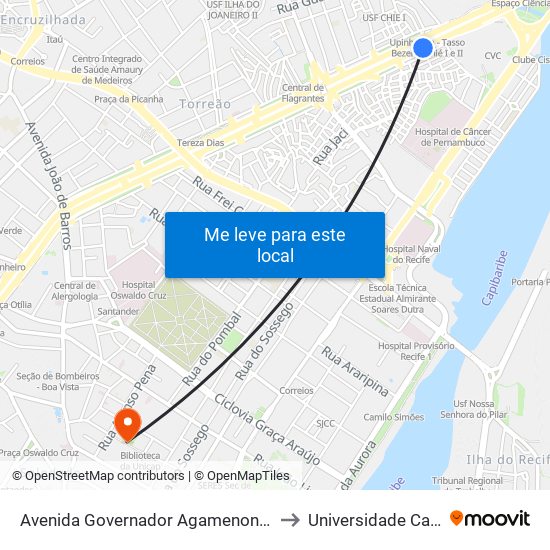 Avenida Governador Agamenon Magalhães, 111 | Parada Complementar to Universidade Católica De Pernambuco map