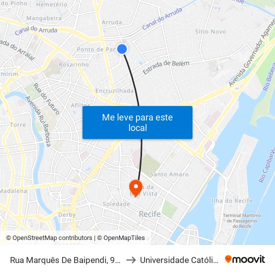 Rua Marquês De Baipendi, 99 | Parada Complementar to Universidade Católica De Pernambuco map