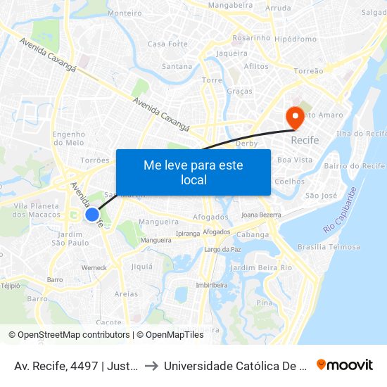 Av. Recife, 4497 | Justiça Federal to Universidade Católica De Pernambuco map