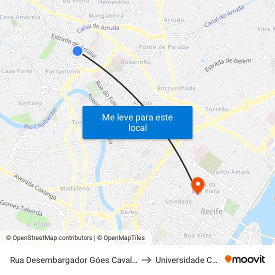 Rua Desembargador Góes Cavalcante, 84 | Hospital Agamenon Magalhães to Universidade Católica De Pernambuco map