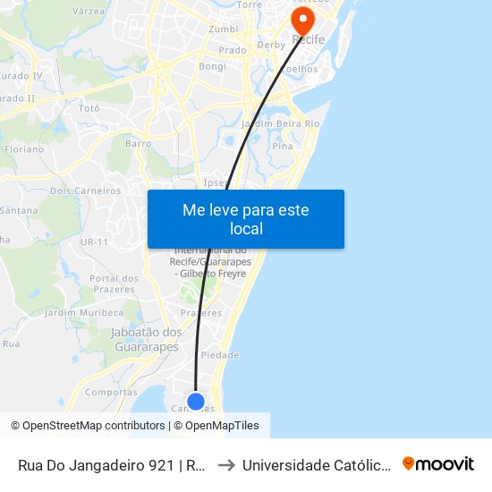 Rua Do Jangadeiro 921 | Residencial Guararapes to Universidade Católica De Pernambuco map