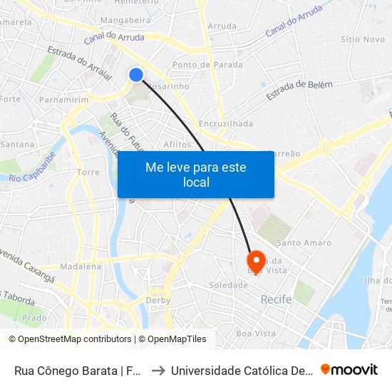 Rua Cônego Barata | Ferreira Costa to Universidade Católica De Pernambuco map