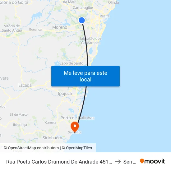 Rua Poeta Carlos Drumond De Andrade 451 | Transp. Complementar to Serrambi map