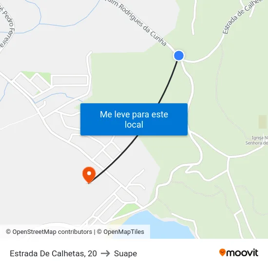 Estrada De Calhetas, 20 to Suape map