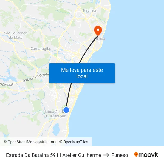 Estrada Da Batalha 591 | Atelier Guilherme to Funeso map