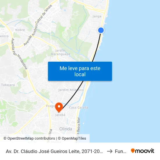 Av. Dr. Cláudio José Gueiros Leite, 2071-2077 - Janga to Funeso map