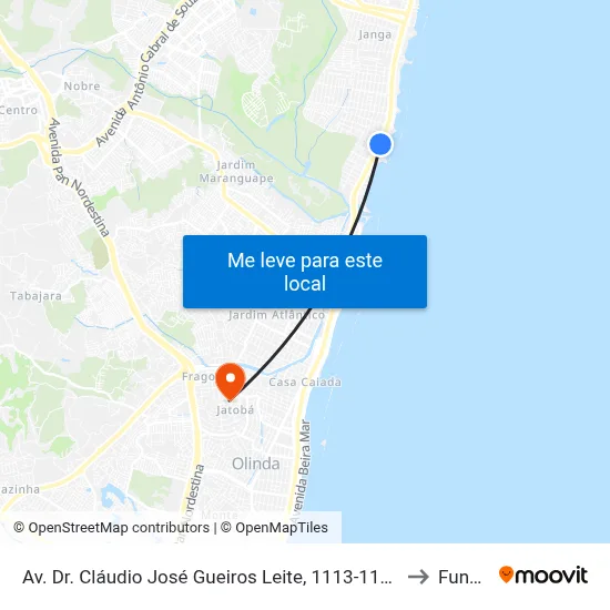 Av. Dr. Cláudio José Gueiros Leite, 1113-1199 - Janga to Funeso map
