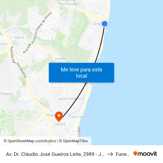 Av. Dr. Cláudio José Gueiros Leite, 2989 - Janga to Funeso map