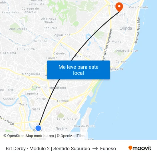 Brt Derby - Módulo 2 | Sentido Subúrbio to Funeso map