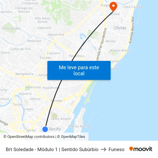 Brt Soledade - Módulo 1 | Sentido Subúrbio to Funeso map