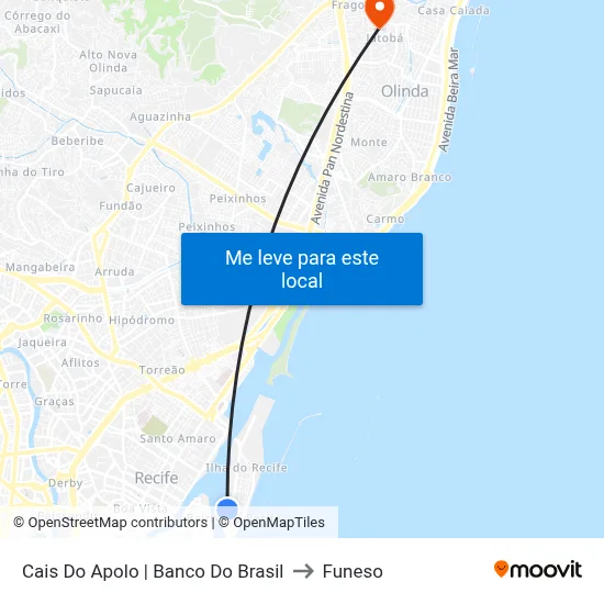 Cais Do Apolo | Banco Do Brasil to Funeso map