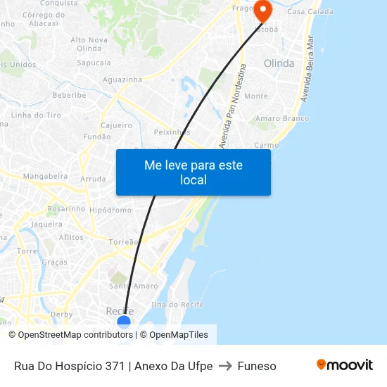 Rua Do Hospício 371 | Anexo Da Ufpe to Funeso map