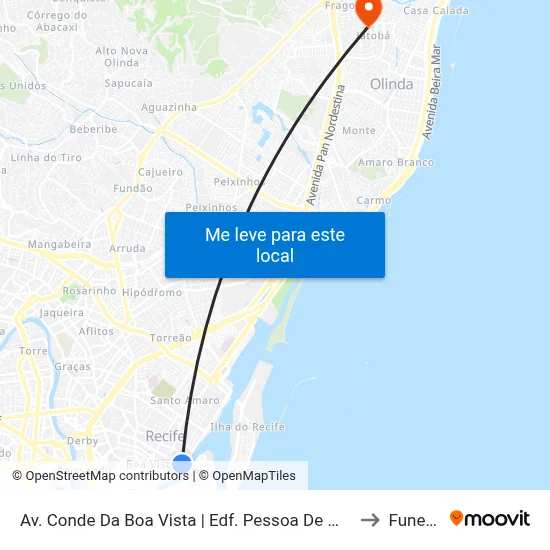 Av. Conde Da Boa Vista | Edf. Pessoa De Melo to Funeso map