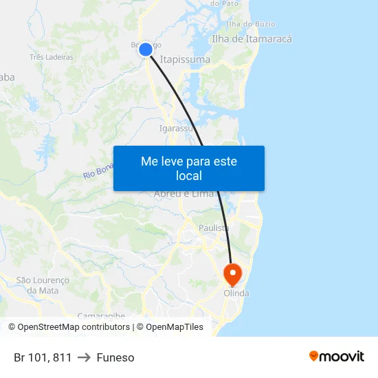 Br 101, 811 to Funeso map
