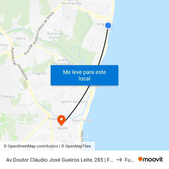 Av.Doutor Cláudio José Gueiros Leite, 285 | Faculdade Joaquim Nabuco to Funeso map