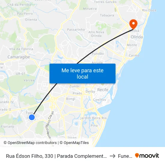 Rua Édson Filho, 330 | Parada Complementar C203 to Funeso map