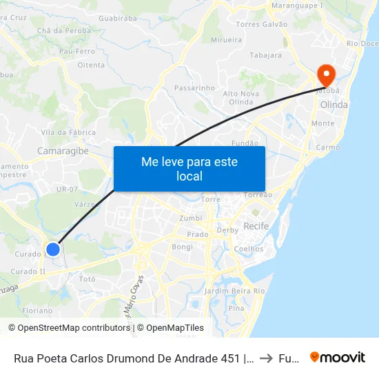 Rua Poeta Carlos Drumond De Andrade 451 | Transp. Complementar to Funeso map