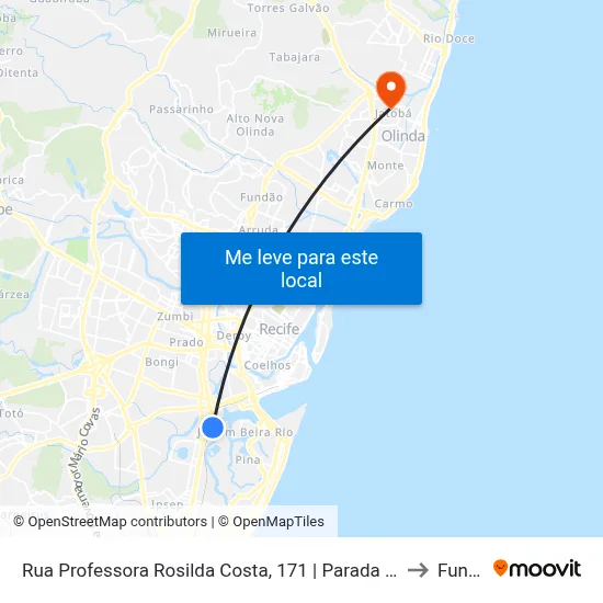 Rua Professora Rosilda Costa, 171 | Parada Complementar to Funeso map