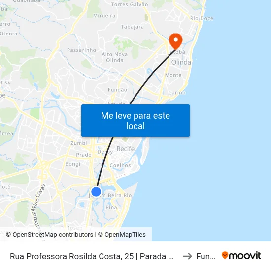 Rua Professora Rosilda Costa, 25 | Parada Complementar to Funeso map