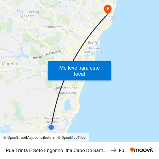 Rua Trinta E Sete Engenho Ilha Cabo De Santo Agostinho - Pernambuco 54580 Brasil to Funeso map