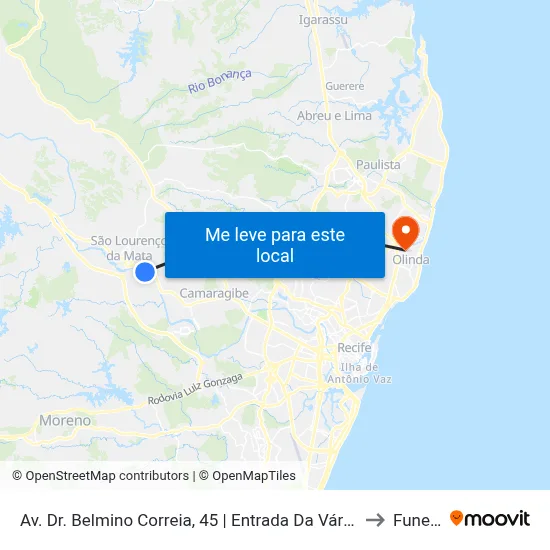 Av. Dr. Belmino Correia, 45 | Entrada Da Várzea Fria to Funeso map