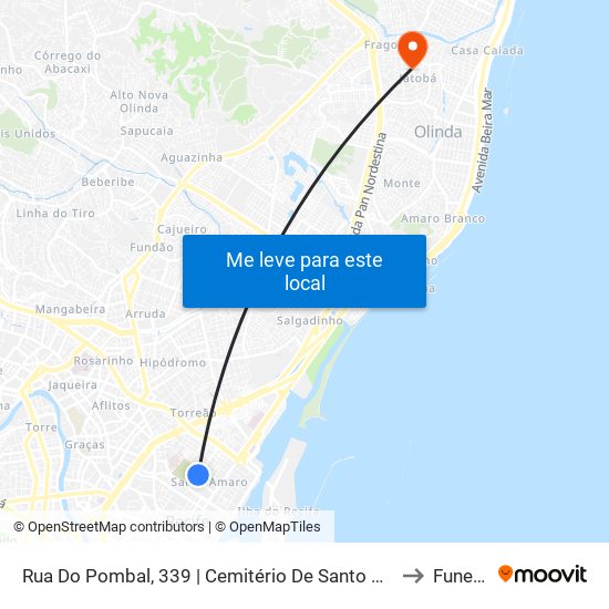 Rua Do Pombal, 339 | Cemitério De Santo Amaro to Funeso map